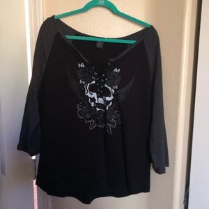 Torrid baseball style tee